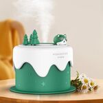 Umidificatore spray silenzioso per torta di cartoni animati con luce notturna da tavolo mini USB plug-in M328 (verde)