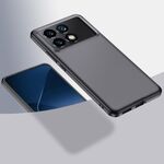 Per Xiaomi Redmi K70 Pro Armor Custodia rigida in TPU trasparente per PC (nero opaco)