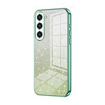 Custodia per telefono elettrolitico con polvere glitter sfumata per Samsung Galaxy S23+ 5G (verde)