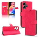 Per Infinix Hot 30 Custodia per telefono in pelle con vibrazione magnetica Play Skin Feel (rosa rossa)