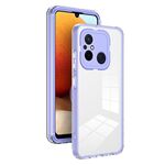 Per Xiaomi Redmi 12C 3 in 1 Custodia per telefono con cornice per PC a colori in TPU trasparente (viola)