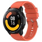 Cinturino in silicone con testa sporgente Fibbia argento per Samsung Galaxy Watch3 45 mm 22 mm (arancione)