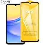 Per Samsung Galaxy A15 5G 25 pezzi 9D Pellicola in vetro temperato con schermo a colla completa