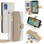 Custodia per cellulare in pelle con trama crossbody Litchi per Nokia C02 TA-1522 (bianca)