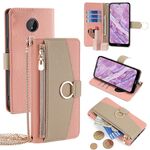 Custodia per telefono in pelle con trama crossbody Litchi per Nokia C10 / C20 (rosa)