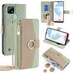 Custodia per telefono in pelle con trama crossbody Litchi per Nokia C21 (verde)