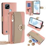 Custodia per telefono in pelle con trama crossbody Litchi per Nokia C21 (rosa)