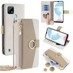 Custodia per telefono in pelle con trama crossbody Litchi per Nokia C21 (bianca)