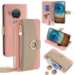 Custodia per cellulare in pelle con trama crossbody Litchi per Nokia X10 / X20 (rosa)