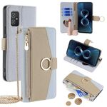Custodia per telefono in pelle con trama crossbody Litchi per Asus Zenfone 8 ZS590KS (blu)