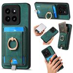 Per Xiaomi 14 Pro Custodia per telefono in pelle con borsa magnetica retro divisibile (verde)