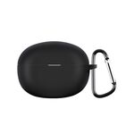 Custodia in silicone antiurto per auricolari wireless Realme Buds Air 5 con gancio (nero)