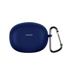 Custodia in silicone antiurto per auricolari wireless Realme Buds Air 5 con gancio (blu notte)