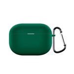 Custodia in silicone antiurto per auricolari wireless Realme Buds T300 con gancio (verde)