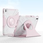 Custodia per tablet in pelle intelligente con rotazione a forma di X per iPad Pro 11 2022/2021/2020 (rosa)