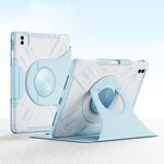 Custodia per tablet in pelle intelligente con rotazione a forma di X per iPad Pro 11 2022/2021/2020 (blu)