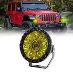 Faro da lavoro rotondo per fuoristrada E16 55W 6000LM / 6000K da 7 pollici (luce gialla)