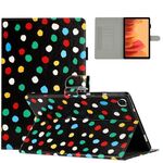 Custodia smart tablet in pelle con motivo a pois per Samsung Galaxy Tab A7 10.4 2020 T500 (nero colorato)