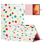 Custodia Smart Tablet in pelle con motivo a pois per Samsung Galaxy Tab A7 10.4 2020 T500 (punto colorato bianco)