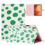 Custodia smart tablet in pelle con motivo a pois per Samsung Galaxy Tab A7 10.4 2020 T500 (punto bianco verde)