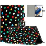 Custodia smart tablet in pelle con motivo a pois per Samsung Galaxy Tab A8 10.5 2021 X200 (nero colorato)
