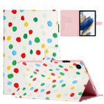 Custodia smart tablet in pelle con motivo a punti per Samsung Galaxy Tab A8 10.5 2021 X200 (punto colorato bianco)