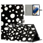 Custodia smart tablet in pelle con motivo a pois per Samsung Galaxy Tab A8 10.5 2021 X200 (nero bianco)