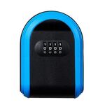 Cassetta portachiavi in plastica completa con serratura per password, porta, chiave, porta, cassetta per password (blu)