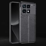 Per Xiaomi Redmi K70E Custodia per telefono in TPU antiurto con texture Litchi (nera)
