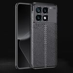 Per Xiaomi Redmi K70 Custodia per telefono in TPU antiurto con texture Litchi (nera)