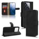 Custodia per telefono in pelle con vibrazione magnetica Skin Feel per Xiaomi 14 (nera)