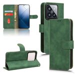 Custodia per telefono in pelle con vibrazione magnetica Skin Feel per Xiaomi 14 (verde)