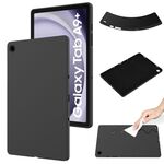Per Samsung Galaxy Tab A9+ Custodia per tablet antiurto in silicone liquido di colore puro (nero)