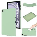 Per Samsung Galaxy Tab A9+ Custodia per tablet antiurto in silicone liquido di colore puro (verde)
