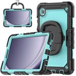 Per Samsung Galaxy Tab A9 Custodia per tablet PC idrica in silicone con tracolla (azzurro)