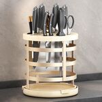 Home Addensare Coltello Organizzatore Cilindro per bacchette Drenaggio della cucina Mensola da appoggio, Specifica: Fisso (Cremoso)