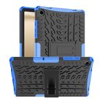 Per Samsung Galaxy Tab A9+ Custodia in TPU con texture pneumatici + tablet PC con supporto (blu)