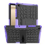 Per Samsung Galaxy Tab A9+ Custodia in TPU con texture pneumatici + tablet PC con supporto (viola)