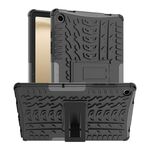 Per Samsung Galaxy Tab A9+ Custodia in TPU con texture pneumatici + tablet PC con supporto (nero)