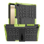 Per Samsung Galaxy Tab A9+ Custodia in TPU con texture pneumatici + tablet PC con supporto (verde)