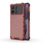 Per Redmi K70 Pro Custodia antiurto per telefono a nido d'ape (rossa)