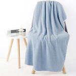 Asciugamano da bagno da doccia 90x170 cm Home Hotel Asciugamano da bagno extra assorbente per bambini e adulti (blu)