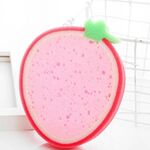 Strofinaccio in spugna ispessita modello frutta, stile: fragola
