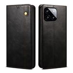 Per Xiaomi Redmi K70/K70 Pro Custodia per telefono in pelle con cera d'olio Crazy Horse Texture (nera)