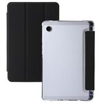 Custodia per tablet in pelle acrilica trasparente 3 volte per Samsung Galaxy Tab A9 (nera)