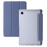 Custodia per tablet in pelle acrilica trasparente 3 volte per Samsung Galaxy Tab A9+ (lavanda)