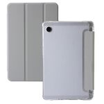 Custodia per tablet in pelle acrilica trasparente 3 volte per Samsung Galaxy Tab A9+ (grigio)
