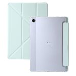Per Samsung Galaxy Tab A9 Custodia per tablet in pelle con deformazione acrilica trasparente (verde)