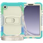 Custodia per tablet PC idrica in silicone per Samsung Galaxy Tab A9 con tracolla e supporto (colorato azzurro)