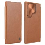 Per Samsung Galaxy S24 5G NILLKIN Qin Prop Series Cover per fotocamera con design in pelle Custodia per telefono (marrone)